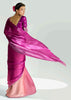 Dahlia Purple Ombre Banarasi Tissue Saree