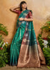 Arcadia Green Woven Banarasi Silk Saree