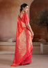 Sunrise Orange Woven Banarasi Silk Saree