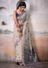 Off White Woven Banarasi Cotton Silk Saree