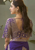 “Exclusive Offer” : Exquisite Purple Woven Embroidered Silk Saree