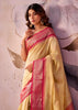 Off White Woven Tissue Silk Saree