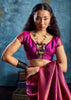 Dahlia Purple Banarasi Silk Saree