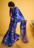 Twilight Blue Banarasi Satin Silk Saree
