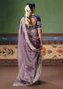 Mauve Purple Embroidered Designer Saree