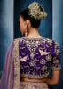 Lavender Purple Embroidered Designer Tissue Saree