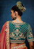 Rust Orange Embroidered Designer Tissue Saree