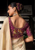 “Exclusive Offer” : Off White Woven Embroidered Banarasi Silk Saree