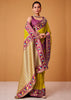 Lime Green Woven Banarasi Silk Saree