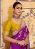Sparkling Purple Woven Banarasi Silk Saree