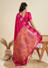 Delight Pink Woven Bronze Zari Paithani Silk Saree