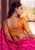 Pink Yellow Banarasi Silk Embroidered Lehenga