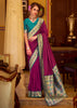 Dahlia Purple Woven Banarasi Soft Silk Saree