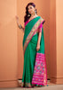 Ming Green Woven Banarasi Patola Silk Saree