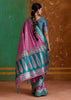 Lilac Pink Banarasi Satin Silk Saree
