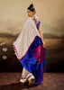 Off white Printed Satin Silk Saree