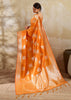 Rich Orange Woven Banarasi Silk Saree