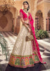 White And Pink Embroidered Designer Lehenga Set