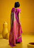 Green And Pink Banarasi Silk Saree