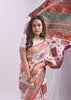 Snow White Woven Linen Cotton Saree