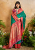 Natural Green Woven Soft Silk Saree