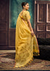 Vibrant Yellow Woven Cotton Silk Saree