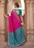 Magenta Pink Woven Banarasi Silk Saree