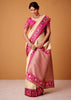 Off White Woven Banarasi Silk Saree