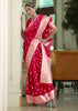 Ruby Red Woven Organza Silk Saree