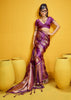 Dahlia Purple Woven Banarasi Satin Silk Saree