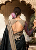 “Exclusive Offer” : Phantom Black Woven Banarasi Silk Saree