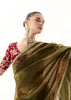Mehndi Green Designer Organza Tissue Silk Saree