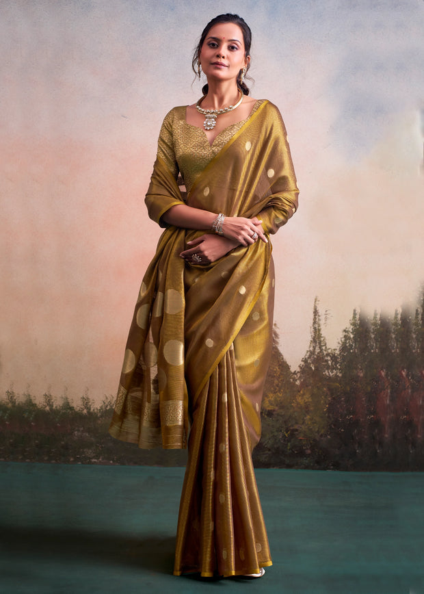 Rich Gold Woven Tissue Silk Saree
