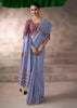 “Exclusive Offer” : Lavender Woven Cotton Silk Saree