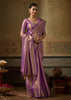 Sparkling Purple Woven Kanjivaram Silk Saree