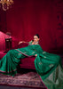 Forast Green Woven Banarasi Satin Linen Silk Saree