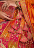 Orange And Pink Heavy Banarasi Designer Lehenga