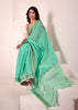 Mint Green Woven Linen Silk Saree