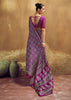 Magic Purple Printed Satin Silk Saree