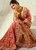 Red Embroidered Georgette Bandhej Saree