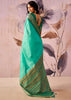 Ceramic Green Woven Tissue Silk Saree