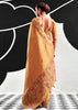 Saffron Orange Woven Tissue Silk Saree