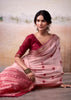 Blush Pink Woven Banarasi Cotton Silk Saree