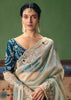 Cloud Blue Embroidered Designer Saree