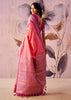 Peach Pink Woven Tissue Silk Saree