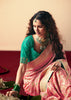 Blossom Pink Woven Banarasi Silk Saree