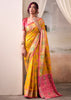 Marigold Yellow Woven Patola Silk Saree