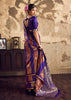 Purple And Brown Rangkat Satin Silk Saree