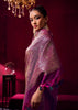 Phlox Purple Woven Banarasi Satin Linen Silk Saree