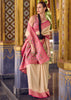 Cream Beige Woven Banarasi Silk Saree